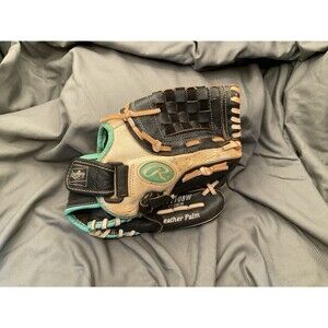 Fast Pitch Softball Glove Rawlings Zero Shock FP110BW 11" LHT Leather Palm Girls